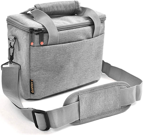 FOSOTO Camera Bag Case with Waterproof Rain Cover Compatible for Nikon D3500 D5600 D7500 D610 Canon EOS 4000D 2000D SL3 T7 M50 M6 SX530 Fujifilm X...