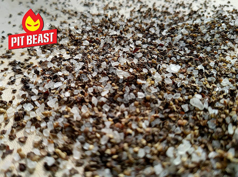 Pit Beast Coarse AF Salt and Pepper Spice Blend Dalmatian BBQ Rub | THE COARSEST SALT AND PEPPER | Steaks, Brisket, Chicken, Burgers | 14oz....