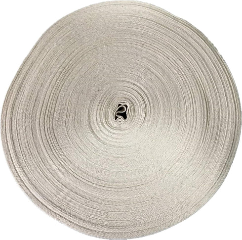 QIANF Twill Tape Ribbon 100% Cotton Natural Color 1 Inch Wide 50 Yard Roll Herringbone Tape(1 Inch-50Yard, Off-White)...