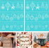 2 PCS Christmas Self-Adhesive Silk Screen Printing Stencils 8.5x11 Inch Reusable Mesh Transfers Stencils Christmas Gift Ball Light Belt Snowman Ch...