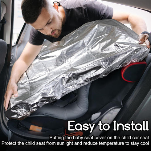 Baby Car Seat Sun Shade Cover,Toddler Car Seat Cooler Car Seat Heat Protector with Draw String,Block Sunlight & UV Ray Keeps Baby Seat at A Cool T...