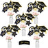 Black and Gold Graduation Decorations Set of 24 Class of 2025 Table Decor Congrats Grad Party Centerpiece Sticks Table Toppers Graduation Party Su...