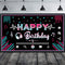 Music Happy Birthday Party Backdrop Musical Social Media Birthday Party Supplies Social Media Photography Background Large Fabric Banner for Teens...