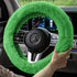 FH Group Doe16 Faux Rabbit Fur Cozy Steering Wheel Cover Ultimate Protection Universal Fit for Most Cars, Trucks, SUVs, and Vans Green...