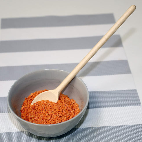 3-PCS 12? Long Beechwood Wooden Cooking Spoons – Heat-Resistant, Non-Scratch Mixers for Non-Stick Cookware | Sustainably Sourced European Crafting...