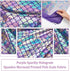 FINGERINSPIRE Mermaid Scales Fabric 39x59 inch Sparkly Purple Hologram Spandex Fish Scale Fabric Charming Illusion Color Glitter Fabric Mermaid Pr...
