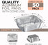 Fit Meal Prep 50 Pack Small Aluminum Foil Pans with Clear Lids, 1 lb 5 x 4” Disposable Tin Foil Baking Pans, Durable Foil Food Containers Freezer ...