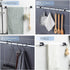 8PCS No Drill Curtain Rod Brackets No Drilling Self Adhesive Curtain Rod Holder Hooks Nail Free Curtain Rod Hooks Curtain Hangers for Bathroom Kit...