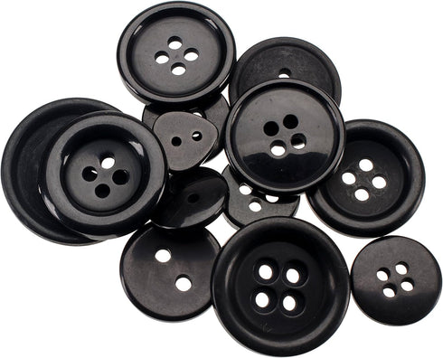 Company, Black Jar, 4 oz. Assorted Size Buttons...