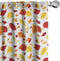 Ambesonne Leaf Curtains, Colorful Fall Autumn Leaves on White Background Seasonal Design Modern Art, Window Treatments 2 Panel Set for Living Room...