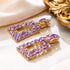 Flyonce Rectangle Clip-on Drop Earrings for Women, Sparkly Rhinestone Crystal Geometric Statement Non Pierced Earrings...