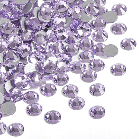 Beadsland 1440pcs Flat Back Crystal Rhinestones Round Gems for Nail Art and Craft Glue Fix, Violet,SS16,3.8-4.0mm...