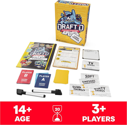 Draft’d, a Drafting Game for Everyone, Party Game, Night Game for College, Bachelorette Party Game, Happy Hour, Family Game Night, for Ages 14+...
