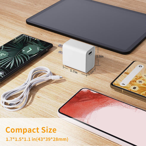 30W PD USB C Fast Charger, Looptimo Fast Charging Power Charger for Google Pixel 8 Pro/8/7 Pro/7/6a/6 Pro/6/5a/5/4, Samsung Galaxy S24/Plus/Ultra ...
