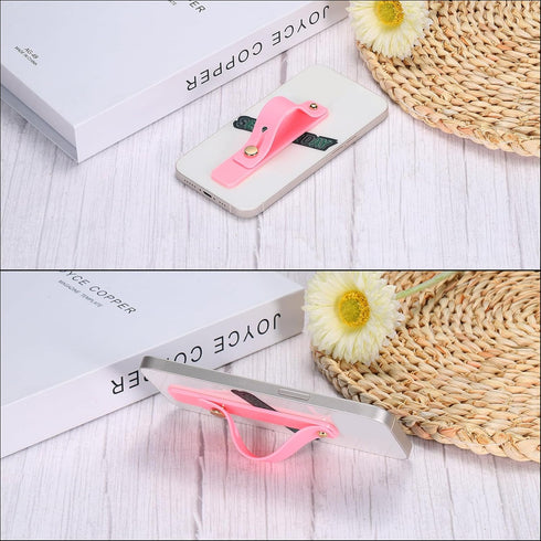 MECCANIXITY 6Pcs Phone Loop Finger Holder Silicone Phone Strap Grip Holder Cell Phone Grip Stand for Most Smartphones White,Green Blue,Purple...