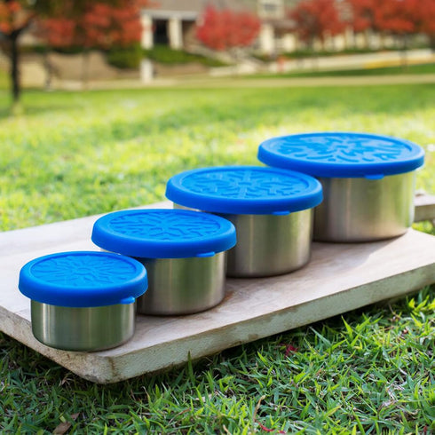 Stainless Steel Lunch Box With Lids - Metal Snack Containers For Lunch Box 4 Pack...