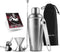 FineDine 7-Piece Cocktail Shaker Set - Bar Tools - Stainless Steel Bartender Kit, with All Bar Accessories, Cocktail Strainer, Double Jigger, Bar ...