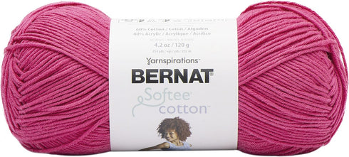 Bernat Softee Cotton Yarn, Fuschia......