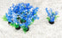 Aquarium Fish Tank Decorations 8 PCS Small Blue Tree Artificial Plastic Fish Tank Plants Ornaments Safe for Betta Fish...