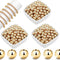 Gold Beads, 200 pcs 12 MM Gold Pearl Beads for Jewelry Making, Gold Filled Beads for Jewelry Making, Bracelets, Necklaces, Hairs, Crafts, Decorati...
