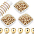 Gold Beads, 200 pcs 12 MM Gold Pearl Beads for Jewelry Making, Gold Filled Beads for Jewelry Making, Bracelets, Necklaces, Hairs, Crafts, Decorati...