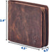 Mens Wallet Real Leather Bifold RFID Blocking High Capacity Card Case with 2 ID Window in Gift Box (Crazy Horse, Cognac)...