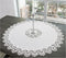 Linens, Art and Things European White Lace on Ivory Table Topper, Small Tablecloth (33 Inch Round)...
