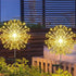 Set of 2 outdoor solar decorative lights with 210 LEDs, waterproof solar firework lights with 2 modes: flashing and stable, suitable for outdoor, ...
