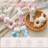 Plush Baby Soft Rattle Toys, Pink Bunny Baby Rattles for Infants Baby First Stuffed Animal Plush Rattle Shaker Set for Newborns Soft Ring Rattle S...