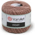 1 Skein YarnArt Violet,100% Mercerized Cotton Yarn Threads Crochet Lace Hand Knitting Yarn Embroidery Arts Crafts (Brown 0015)...