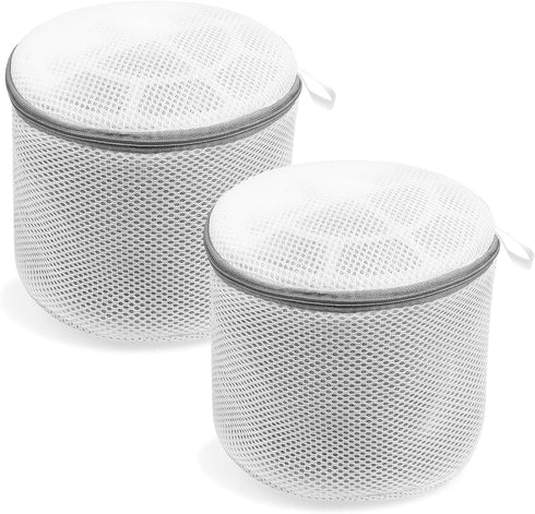 2 Pcs Premium Bra Lingerie Wash Bags, Durable Fine Mesh Laundry Bags Underwear Brassiere Washing Bags with Reinforced Zipper and Hanging Loop 6 x ...