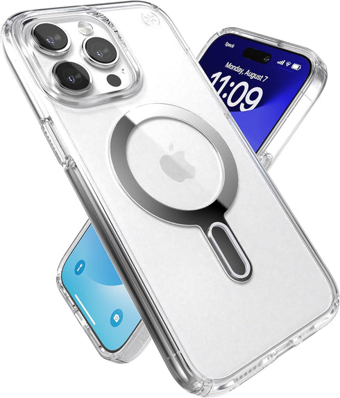Speck Clear iPhone 15 Pro Max Case - ClickLock No-Slip Interlock, Built for MagSafe, Drop Protection - Scratch Resistant, Anti-Yellowing, 6.7 Inch...