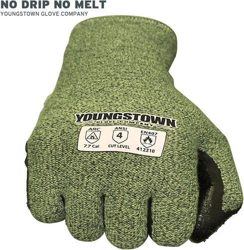 Youngstown Glove Company unisex adult cut resistant safety gloves, Multicolored, Large US,Green...