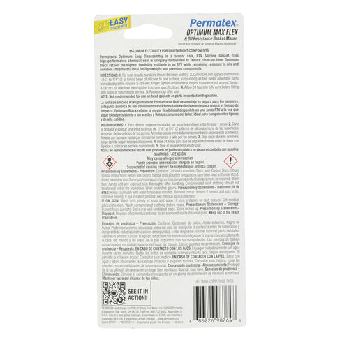 Permatex 27037 Optimum Black Gasket Maker, 3 oz...