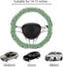 Crochet Steering Wheel Cover Set,Cute Car Steering Wheel Cover Boho 14-15 in,Handmade Daisy Granny Square Pattern Gift,Women Car Accessories (A Wh...