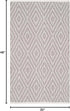 SAFAVIEH Montauk Collection Accent Rug - 2'6" x 4', Grey & Ivory, Handmade Trellis Cotton, Ideal for High Traffic Areas in Entryway, Living Room, ...