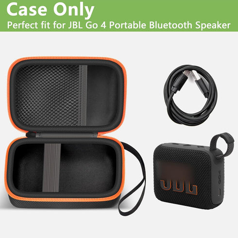 Carrying Case Compatible with JBL Go 4 - Portable Bluetooth Speaker Box Pro Sound, Also for Go 3/Go3 Eco/Go2 Waterproof Mini Wireless Speakers - C...