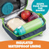 Insulated Lunch Box w Snack Pocket & Water Bottle Holder-Girls or Kids School Lunchbox Tote Keeps Food Hotter or Colder Longer-Reusable Bag Fits M...