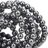 100Pcs Natural Crystal Beads Stone Gemstone Round Loose Energy Healing Beads with Free Crystal Stretch Cord for Jewelry Making (Hematite, 8MM)...