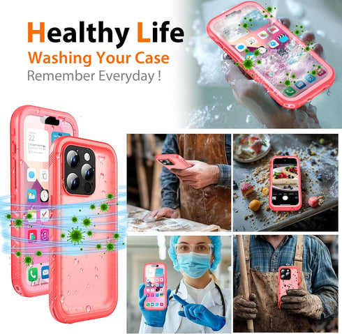 Cozycase Compatible with iPhone 13 Pro Max Waterproof Case - Full Body Dustproof Shockproof Built-in Screen Protector Rugged Waterproof Case for i...