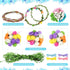 Syhood Rose Style Crowns Making Kit, 168 Pcs Parts, Make Your Own Flower Crown Wreath Headbands and Bracelets Craft Kit Hair Accessories Handmade ...