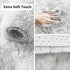 ConCus-T Grey Bath Mat Faux Fur Plush Bathroom Rugs Shaggy Soft Anti Slip Bath Carpet Doormat for Bedroom Bathroom Puppy Bed Mat, Tie-Dye Light Gr...