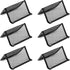 Black Metal Mesh Business Card Holder Desk Business Card Organizer for Desk Office Name Card with 50 Name Card Capacity-6pcs...