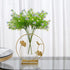 Home Decor Gold Flower Vase, Desktop Glass Vase with Gold Metal Ginkgo Leaf Stand, Hydroponics Plant Propagation Stations,Decorations for Living R...