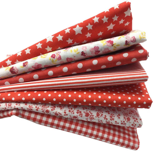 Misscrafts 7pcs 50 x 50cm Cotton Fabric DIY Making Supplies Craft Patchwork Fabric Bundle Fat Quarter Pre-Cut Quilt Squares for DIY Sewing Scrapbo...