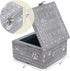 Cottage Garden Home Dog Pawprint Silver Tone Metal Jewelry Keepsake Box...