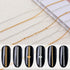 6 Strips Chain Nail Charms,Gold Nail Chains 3D Nail Art Charms Silver Chain Accessories Supplies,Metal Punk Nail Caviar Beads for Nails,DIY Women ...
