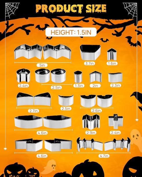 JUSTOTRY Pumpkin Carving Kit with Hammer - Safe for Kids, Halloween Pumpkin Carving Tools, Durable Stainless Steel Non-knife Stencils, Set for Adu...