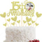 Sumerk 15th Anniversary Cake Topper,13pcs Gold Glitter Cake Toppers with Small Heart,Cake Decorations for 15th Wedding Anniversary Celebration Par...
