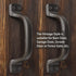 Barn Door Pulls Handles Heavy Solid Cast Iron Gate Handle, 7inch Metal Hardware for Sliding Barn Door Gate Fence Door Drawer Garage - Dark Brown 2...